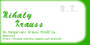 mihaly krauss business card